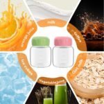 2 Pack Small Water Bottles, 300ml Glass Water Bottles with Lid, Clear Glass Leak-proof 10oz Juice Bottles, Cute Water Bottles with Scale for Juicing, Milk, Fruit Drinks, Beverage Storage - Image 5