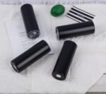 20 Oz Stainless Steel Straight Skinny Tumbler Set (8 Pack), Insulated Slim Thin Travel Cup with Lid, Black - Image 4