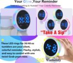 Hydration Reminder for Stanley 2.0 30-40oz Tumblers - Clip-On with Smart Alarms, Auto-Pause, LED Alerts, 6 Tones, 4 Volumes - Image 3