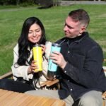 BJPKPK 20 oz Skinny Tumbler with Lid 2 Pack Slim Insulated Travel Coffee Cup Stainless Steel Thermal Mug,Black,White - Image 5