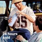 Hydro Flask Water Bottle - Insulated Stainless Steel - Wide Mouth Flex Straw Lid, Non Spill, Leakproof and Refillable in 40 Oz Sandpiper - Image 4