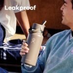 Hydro Flask Water Bottle - Insulated Stainless Steel - Wide Mouth Flex Straw Lid, Non Spill, Leakproof and Refillable in 40 Oz Sandpiper - Image 5