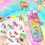 EDSPORTSHOUSE Decorate Your Own Water Bottle Kits for Girls Age 4-6-8-10,Unicorn Painting Crafts,Fun Arts and Crafts Gifts Toys for Girls Birthday Christmas(Unicorn) - Image 4