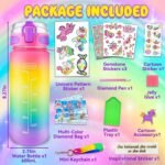 EDSPORTSHOUSE Decorate Your Own Water Bottle Kits for Girls Age 4-6-8-10,Unicorn Painting Crafts,Fun Arts and Crafts Gifts Toys for Girls Birthday Christmas(Unicorn) - Image 5