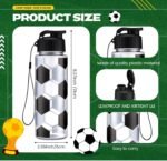 Mifoci 20 Pieces Soccer Sports Water Bottle Bulk 17 oz Reusable Plastic Biking Water Bottle Tumbler Adults Reusable Large Bottles with Leak Proof Flip Top for Party Outdoor - Image 3