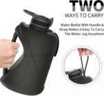 TOOFEEL 1 gallon water bottle - 128 oz water bottle with Straw & Chug Lid - BPA Free Big Water Bottle with Handle - Gym Water Bottle - Black - Image 5