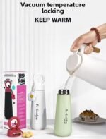 316 Stainless Steel Vacuum Insulated Water Bottle, 15.2 oz Travel Sports Cup, 12-hour Temperature Control ，Sports Water Bottle for Car Cup Holder, Gym, Office（white） - Image 3