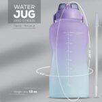 Motivational Water Bottle with Straw & Handle,One Gallon Water Bottle 128 oz/3.8L,Reusable Water Jug, Achieve All-Day Hydration SpillProof, BPA FREE - Image 7