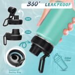 12oz Water Bottle Stainless Steel Metal Vacuum Insulated No Sweat, Sports Leakproof BPA free Lightweight Hot Cold Retention - Image 5