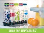 REDUCE WaterWeek Refillable Water Bottles, 14 oz - Includes 5 WaterWeek Leak Proof Tritan Reusable Water Bottles - Includes Fridge Tray - Berry Fun - Image 6