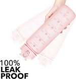 Hyeta 32oz Water Bottles with Straw - Stay Motivated and Hydrated with Convenient Times to Drink Markings, Durable, Leak-proof - Image 4
