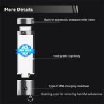 ALTHY Performance Hydrogen Water Generator Bottle, SPE#PEM Dual Chamber Technology, H2 Analytics Certified to IHSA Standard, PPB & Time & Battery Display Screen - Image 5