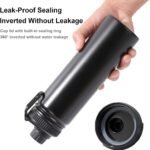 Personalized 12 Oz Water Bottle with Name Picture Text Logo Custom Stainless Steel Cups with Lid Customize Insulated Sports Bottles Gifts Double Sided Printed, BlackA - Image 5