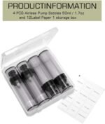 Wide Caliber airless Vacuum Pump Bottle, Reusable Cosmetics Pump Dispenser, DIY Easy Canned, Translucent Black Travel Size can be Packaged Separately Shampoo Light Lotion, etc. (1.7/oz, 4 Packs) - Image 3