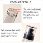 Wide Caliber airless Vacuum Pump Bottle, Reusable Cosmetics Pump Dispenser, DIY Easy Canned, Translucent Black Travel Size can be Packaged Separately Shampoo Light Lotion, etc. (1.7/oz, 4 Packs) - Image 4