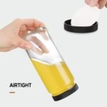 12 PACK, 16 OZ Glass Juice Bottles with Airtight Lids, Bonus 2 Straws & Perforated Lids, Reusable Juicer, Juicing Bottle - Clear Drinking Jars Cups, Water Bottles, Travel Juice Container, Black Caps - Image 9