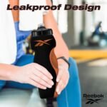 Reebok Squeeze Water Bottles With Athletic Design - Water Bottle 24 oz - Sports Water Bottle - Reusable Water Bottle For Gym, Running, Hiking etc, BPA Free (Black) - Image 4