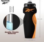 Reebok Squeeze Water Bottles With Athletic Design - Water Bottle 24 oz - Sports Water Bottle - Reusable Water Bottle For Gym, Running, Hiking etc, BPA Free (Black) - Image 6