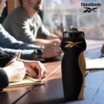 Reebok Squeeze Water Bottles With Athletic Design - Water Bottle 24 oz - Sports Water Bottle - Reusable Water Bottle For Gym, Running, Hiking etc, BPA Free (Black) - Image 8