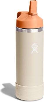 Hydro Flask Kids Water Bottle for School - Stainless Steel and Insulated with Straw Cap - 18 Oz Coconut - Image 3