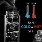 PARACITY Glass Tea Infuser Bottle Tea Flood Cup 12oz/350ml, Double Wall Borosilicate Portable Travel Tumbler Mug Leakproof for Loose Leaf Flower Herbal Tea Bags - Image 3