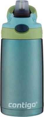 Contigo Kids Stainless Steel Water Bottle with Redesigned AUTOSPOUT Straw, 13oz, Green and Blue, Easy Clean, BPA Free - Image 3