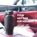 32oz Black Water Bottle Stainless Steel, Keep Cold 24H&Hot 12H, Water Bottle with Straw&Spout Lids, Insulated Water Bottle Double Wall Vacuum, Fit in Any Car Cup Holder, Leak-proof BPA Free - Image 6