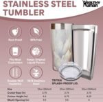 Healthy Human Stainless Steel Tumbler with Straw | Splash Proof Insulated Travel Cruiser Cup | Eco-Friendly Coffee Tumblers with Straws Cleaner & Splash Proof Lid (32oz, Mirage) - Image 3