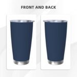 Personalized Tumblers Custom Mug Stainless Steel Coffee Tumbler Add Your Picture Photo Logo Text with Lid and Straw 20oz Travel Cup for Women Men Company Customized Gifts, 6-Navy - Image 4