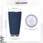 Personalized Tumblers Custom Mug Stainless Steel Coffee Tumbler Add Your Picture Photo Logo Text with Lid and Straw 20oz Travel Cup for Women Men Company Customized Gifts, 6-Navy - Image 5