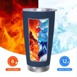 Personalized Tumblers Custom Mug Stainless Steel Coffee Tumbler Add Your Picture Photo Logo Text with Lid and Straw 20oz Travel Cup for Women Men Company Customized Gifts, 6-Navy - Image 6