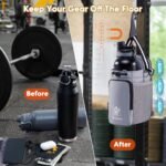 Magnetic Gym Bag for Water Bottle – Fits Up to 46oz, Sling Water Bottle Holder with Strap & Phone Pocket, Magnetic Workout Bag for Gym, Fitness, Outdoor, Men & Women - Image 5