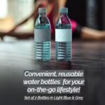 Copco Water Bottle with Chug Lid, Reusable, BPA Free Plastic, Dishwasher Safe, Perfect for Travel, School, Outdoors, and Gym, Hydra 16.9oz, Set of 2, Light Blue & Gray - Image 3