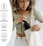 Bambaw Stainless Steel Water Bottle, Black Sports Bottle, Non-Insulated Water Bottle, 1L Stainless Steel, Reusable Bottle, Metal Bottle, BPA-Free – Onyx Black - Image 4