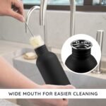 Bambaw Stainless Steel Water Bottle, Black Sports Bottle, Non-Insulated Water Bottle, 1L Stainless Steel, Reusable Bottle, Metal Bottle, BPA-Free – Onyx Black - Image 5