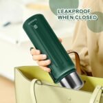 Vacuum Insulated Bottles with Cup 800ml/27oz Stainless Steel Hot Thermo Bottles for Cold and Hot Drinks Water Coffee Thermo with Cup (DarkGreen,800ml) - Image 7