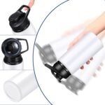 Mimorou 10 Pieces 13.5 oz Reusable Aluminum Water Bottles Bulk Outdoor Sports Water Bottles Multipack Travel Bottles for Gym, Hiking, Cycling, Camping, Fishing, Snap Lid(White) - Image 4