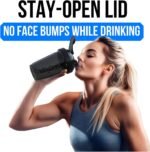 VELOMIX -2 Pack- 20 oz Protein Shaker Bottles for Protein Mixes - 2x Wire Whisk | Leak Proof Shaker Cups for Protein Shakes and Pre Workout | Protein Shaker Bottle Pack (Black/Transparent) - Image 6