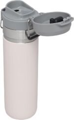 Stanley Quick Flip GO Water Bottle 24 oz | Push Button Lid | Leakproof and Packable for Travel and Sports | Insulated Stainless Steel | BPA-Free | Rose Quartz - Image 3