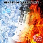 34oz Glass Water Bottle with capacity Mark & Stainless Steel Tea Strainer-Large Capacity for Hot/Cold Drinks,Coffee,Tea,and Water-Includes Protective Sleeve,Perfect for Home,Office (34oz) - Image 5