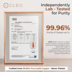 CLEO HOME 100% Pure Copper Water Bottle for Drinking, 32 Oz Hammered Ayurvedic Copper Bottle for Drinking Water | Leak-Proof & Eco-Friendly | For Yoga, Office, Travel with Canvas Carry Bag & Brush - Image 3