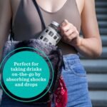 Silicone Glass Water Bottle Sleeves - 6-Pack of Protective Holders 16-18 oz Capacity - Anti-Slip Protection for Beverage Containers - Insulating Carriers for Smoothies and Juices (Ocean Blues) - Image 5