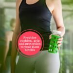 Silicone Glass Water Bottle Sleeves - 6-Pack of Protective Holders 16-18 oz Capacity - Anti-Slip Protection for Beverage Containers - Insulating Carriers for Smoothies and Juices (Ocean Blues) - Image 6