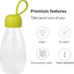 emoi BPA Free Water Bottle, 12oz/360ml Cute Water Bottle with Carrying Strap, Ideal for Kids Boys Girls Students Women Healthy Hydration-Green - Image 4