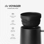 Simple Modern Voyager Signature Mug | Travel Coffee Tumbler with 360° Lid and Handle | Ceramic-Lined Insulated Stainless Steel Iced Cold Brew Cup | 12oz, Sea Glass Sage - Image 3