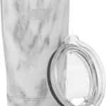 Healthy Human Stainless Steel Tumbler with Straw & Lid | Splash Proof Insulated Travel Cup | Eco-Friendly Coffee Tumblers | Water Cups with Straws Cleaner and Splash Proof Lids (20oz, Stone White) - Image 5