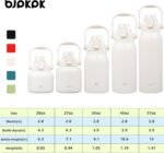 BJPKPK Insulated Water Bottles with Straw, 45 oz Stainless Steel Metal Water Bottle with One-handed Opening Lid, BPA Free Reusable Jugs for Gym Sports Outdoors,White - Image 5