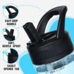 OLDLEY 20 kids Water Bottle with Straw,Tritan BPA-Free,Leak-Proof Design for Travel,Home, School, (Clear) - Image 3