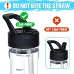 OLDLEY 20 kids Water Bottle with Straw,Tritan BPA-Free,Leak-Proof Design for Travel,Home, School, (Clear) - Image 4
