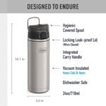 THERMOS ICON SERIES, Stainless Steel Water Bottle with Spout - 24 Ounce, Matte Stainless Steel - Vacuum Insulated Water Bottle with Lid - Image 3